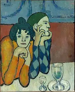 1901, Harlequin and his Companion (Les deux saltimbanques), oil on canvas, 73 x 60&nbsp;cm, Pushkin Museum, Moscow