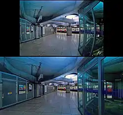 Image shot with a 16&nbsp;mm full-frame fisheye lens before and after remapping to rectilinear perspective.