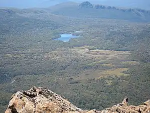Pelion Plains, Lake Ayr and Mount Pillinger from Pelion West