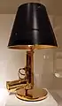 Gold plated gun lamp designed for Flos, 2005