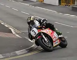 Michael Dunlop (3) Suzuki&nbsp;— Evening Practice Parliament Square, Ramsey 21 August 2013