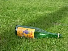 Photo of an empty bottle of Buckfast Tonic Wine