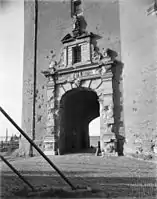 The gate on the city side in particular was full of grenade impacts.