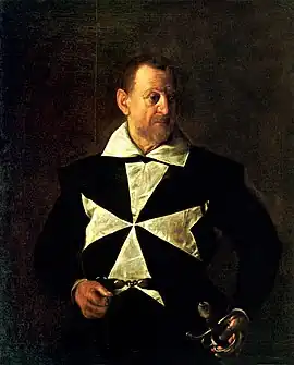 CaravaggioPortrait of Fra Antonio Martelli. 118 × 95&nbsp;cm.