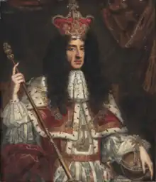 Image 43King Charles II, a patron of the arts and sciences, supported the Royal Society, a scientific group whose early members included Robert Hooke, Robert Boyle and Sir Isaac Newton. (from Culture of England)
