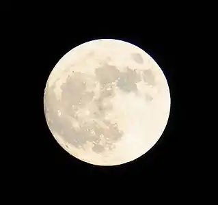 Pre-supermoon on November&nbsp;13,&nbsp;2016&nbsp;(2016-11-13), at 6:20 pm PST, just a few hours before it would be officially called the "Supermoon of 2016"