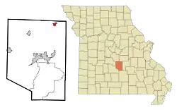 Location of Dixon, Missouri