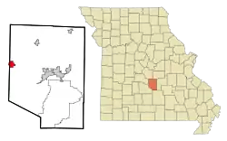 Location of Richland, Missouri