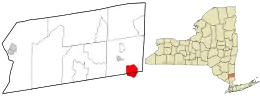 Location in Putnam County and the state of New York.