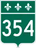 Route 354 marker