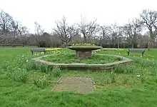 The Queen Elizabeth Coronation Fountain (1953), now in Platt Fields Park