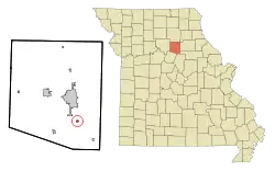 Location of Renick, Missouri