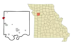 Location of Lawson, Missouri