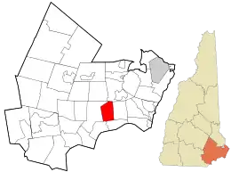 Location in Rockingham County and the state of New Hampshire.