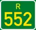 Regional route R552 shield