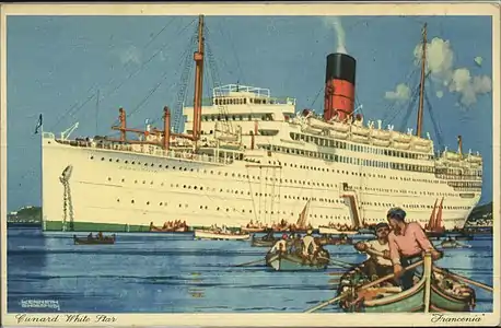 SS Franconia, Cunard White Star Line ship, ca. 1930, State Library of New South Wales.