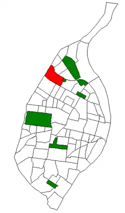 Location (red) of Mark Twain I-70 Industrial within St. Louis