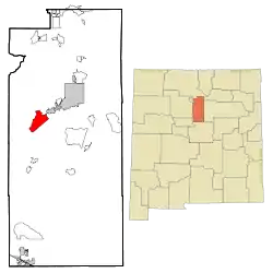 Location of La Cienega, New Mexico