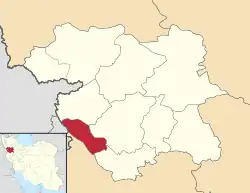 Location of Sarvabad County in&nbsp;Kurdistan&nbsp;province