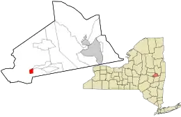 Location in Schenectady County and the state of New York.