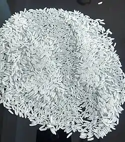 Image 72Aromatic long-grain (សែនក្រអូប, sên krâ-op) rice, one of the best paddy rice varieties of Cambodia (from Agriculture in Cambodia)