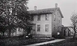 Photograph of the Seneca mission house, c. 1912.