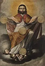 Shield of the Trinity (1694) by Gregorio Vásquez de Arce y Ceballos. Colonial Art Museum of Bogotá.