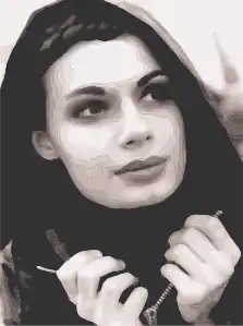 Same photograph vectorized with Scan2CAD, 340&nbsp;KB