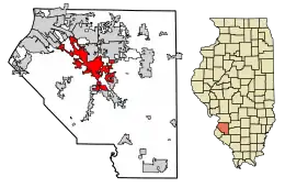 Location of Belleville, Illinois