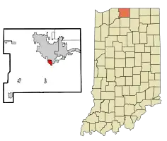 Location in the state of Indiana