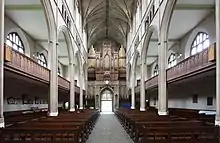 Looking west down the nave