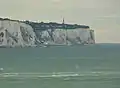 View of the memorial on the cliffs near Dover
