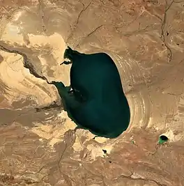 Image of the lake taken from space