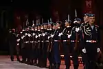 The guard of honour at the Main Cathedral of the Russian Armed Forces.
