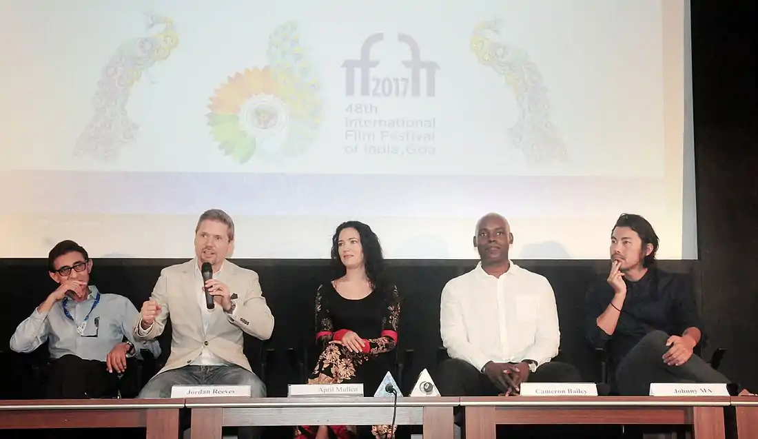 The Artistic Director Cameron Bailey along with the Cast and crew of the ‘Old Stone’, at the ‘Country of Focus Canada’ Press Conference, during the 48th International Film Festival of India (IFFI-2017), in Panaji, Goa.jpg