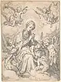 The Virgin and Child Surrounded by Little Angels in the Clouds (circa 1590)