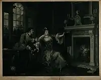 The Lady's Last Stake, engraving after William Hogarth, 1825
