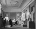 Thorvaldsen's studio at Charlottenborg, painted by Johan Vilhelm Gertner while he was still a student at the academy (1836)