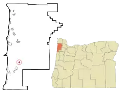 Location of Beaver, Oregon