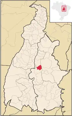 Location in Tocantins state