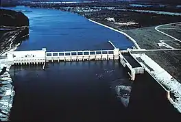 Robert F. Henry Lock and Dam on the Alabama River, approximately 15 miles (24&nbsp;km) east of Selma