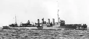 USS Decatur (DD-341) underway before World War II