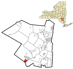 Location in Ulster County and the state of New York.