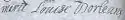 Marie Louise Élisabeth's signature
