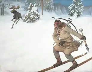 The Ski Hunt of the Moose of Hiisi, Väinö Hämäläinen&nbsp;[fi], 1902
