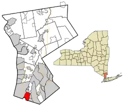 Location within Westchester County and the state of New York