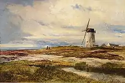 Windmill by the coast, Isle of Man, 1853