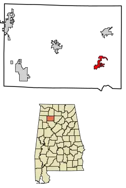 Location of Arley in Winston County, Alabama.