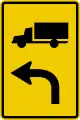 Junction for Truck (turn left ahead)