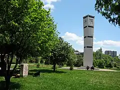 Sahat-kula (clock tower) on Kamberovića polje&nbsp;[bs]